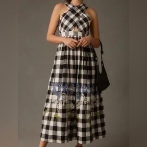 Anthropologie Verb by Pallavi Singhee Gingham Halter Dress